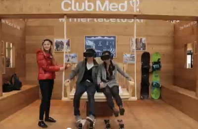 Сеть курортов Club Med поставила пассажиров Лионского вокзала Парижа на лыжи